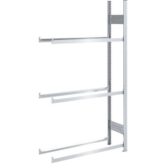 Tyre shelf unit, shelf height 2000 mm, extension shelf unit, WxD 1010 x 435 mm.