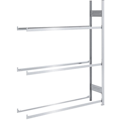 Tyre shelf unit, shelf height 2000 mm, extension shelf unit, WxD 1510 x 435 mm.
