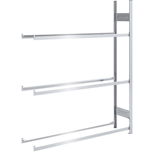 Tyre shelf unit, shelf height 2000 mm, extension shelf unit, WxD 1510 x 435 mm.