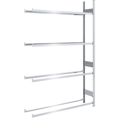 Tyre shelf unit, shelf height 2500 mm, extension shelf unit, WxD 1510 x 435 mm.