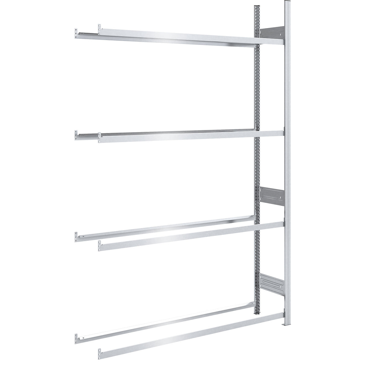 Tyre shelf unit, shelf height 2500 mm, extension shelf unit, WxD 1510 x 435 mm.