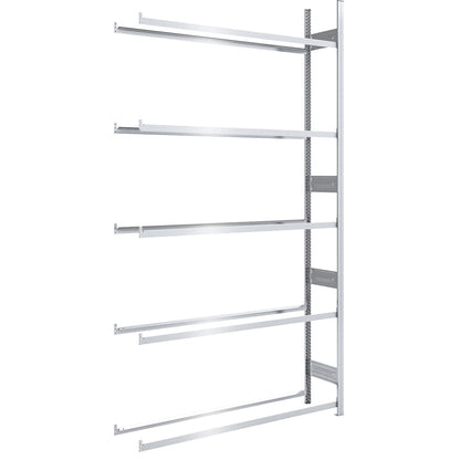 Tyre shelf unit, shelf height 3000 mm, extension shelf unit, WxD 1510 x 435 mm.