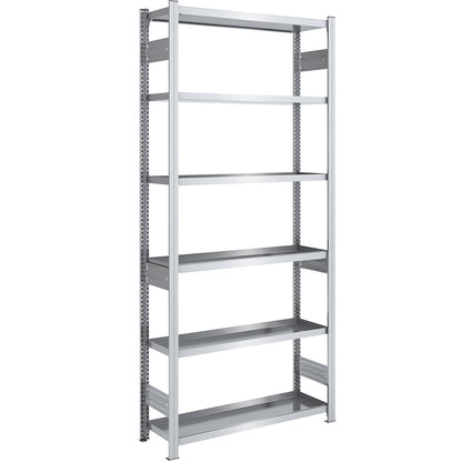 Tray shelf unit, zinc plated steel, double-sided, h 2500 mm, tray WxD 1000 x 400 mm, standard shelf unit.