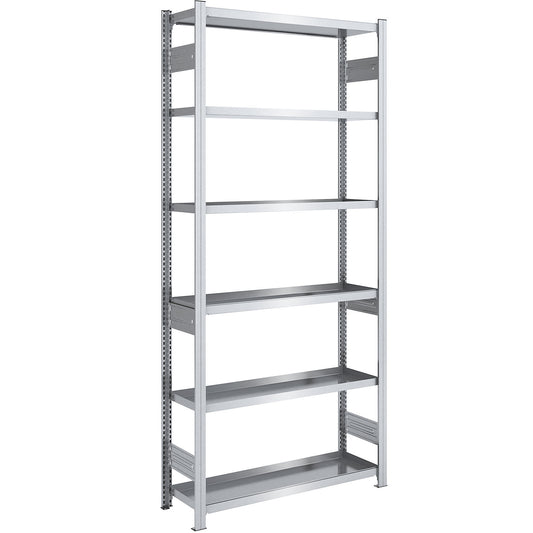 Tray shelf unit, zinc plated steel, double-sided, h 2500 mm, tray WxD 1000 x 400 mm, standard shelf unit.