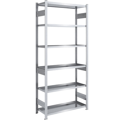 Tray shelf unit, zinc plated steel, double-sided, h 2500 mm, tray WxD 1000 x 500 mm, standard shelf unit.