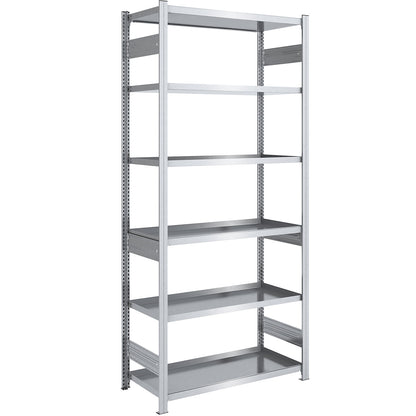Tray shelf unit, zinc plated steel, double-sided, h 2500 mm, tray WxD 1000 x 600 mm, standard shelf unit.