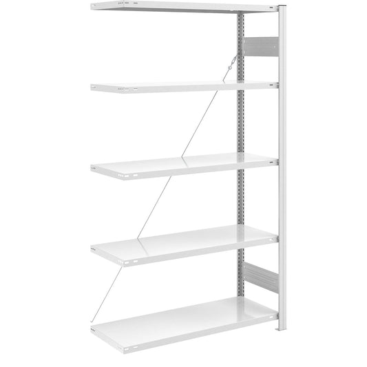ESD boltless shelving unit, shelf unit height 2000 mm, extension shelf unit, shelf WxD 1000 x 500 mm.