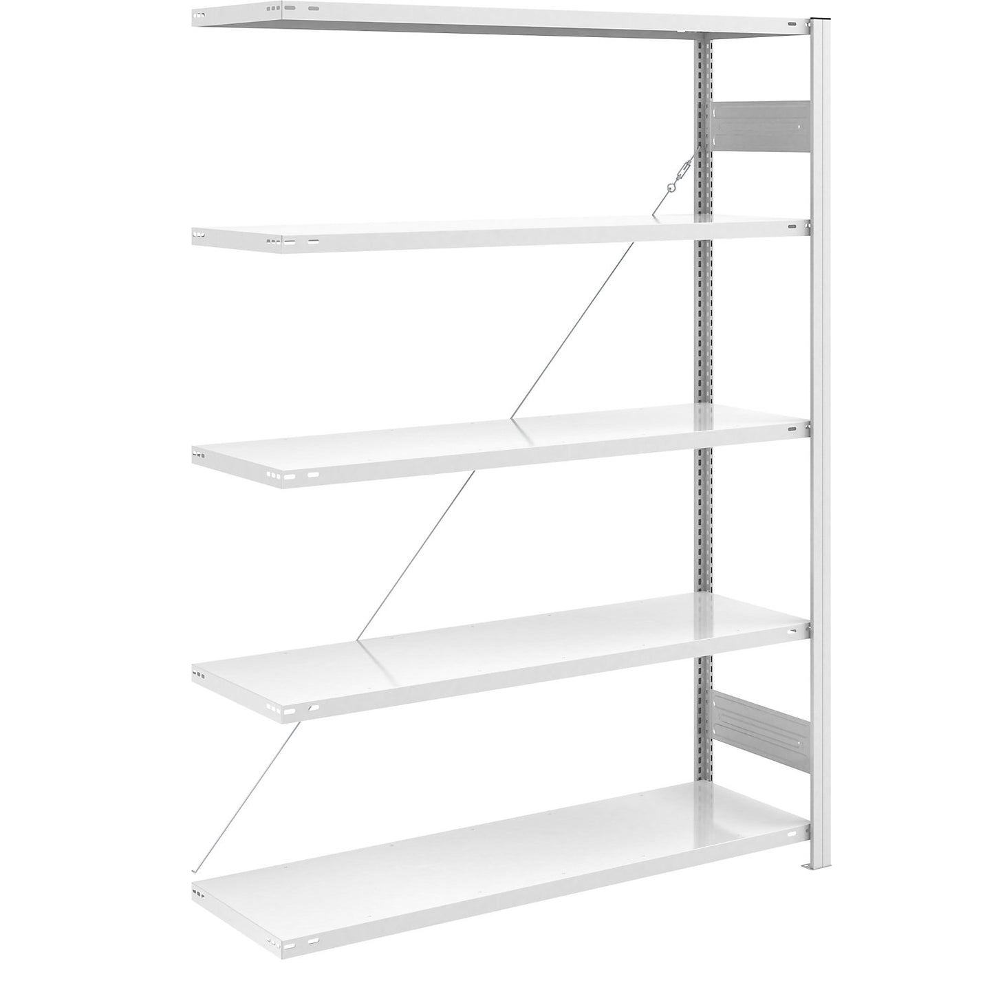 ESD boltless shelving unit, shelf unit height 2000 mm, extension shelf unit, shelf WxD 1300 x 500 mm.
