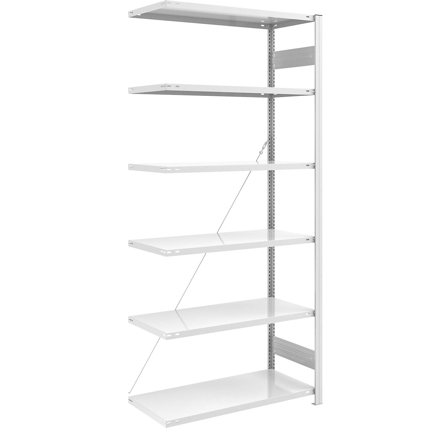 ESD boltless shelving unit, shelf unit height 2500 mm, extension shelf unit, shelf WxD 1000 x 600 mm.