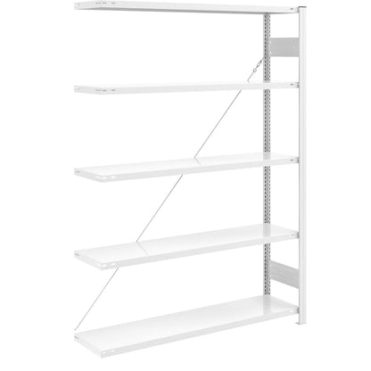AntiBak® boltless shelving unit, anti-bacterial, shelf unit height 2000 mm, extension shelf unit, shelf width 1300 mm, shelf depth 400 mm.
