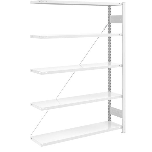 AntiBak® boltless shelving unit, anti-bacterial, shelf unit height 2000 mm, extension shelf unit, shelf width 1300 mm, shelf depth 400 mm.