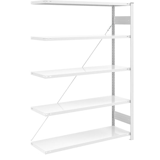 AntiBak® boltless shelving unit, anti-bacterial, shelf unit height 2000 mm, extension shelf unit, shelf width 1300 mm, shelf depth 500 mm.
