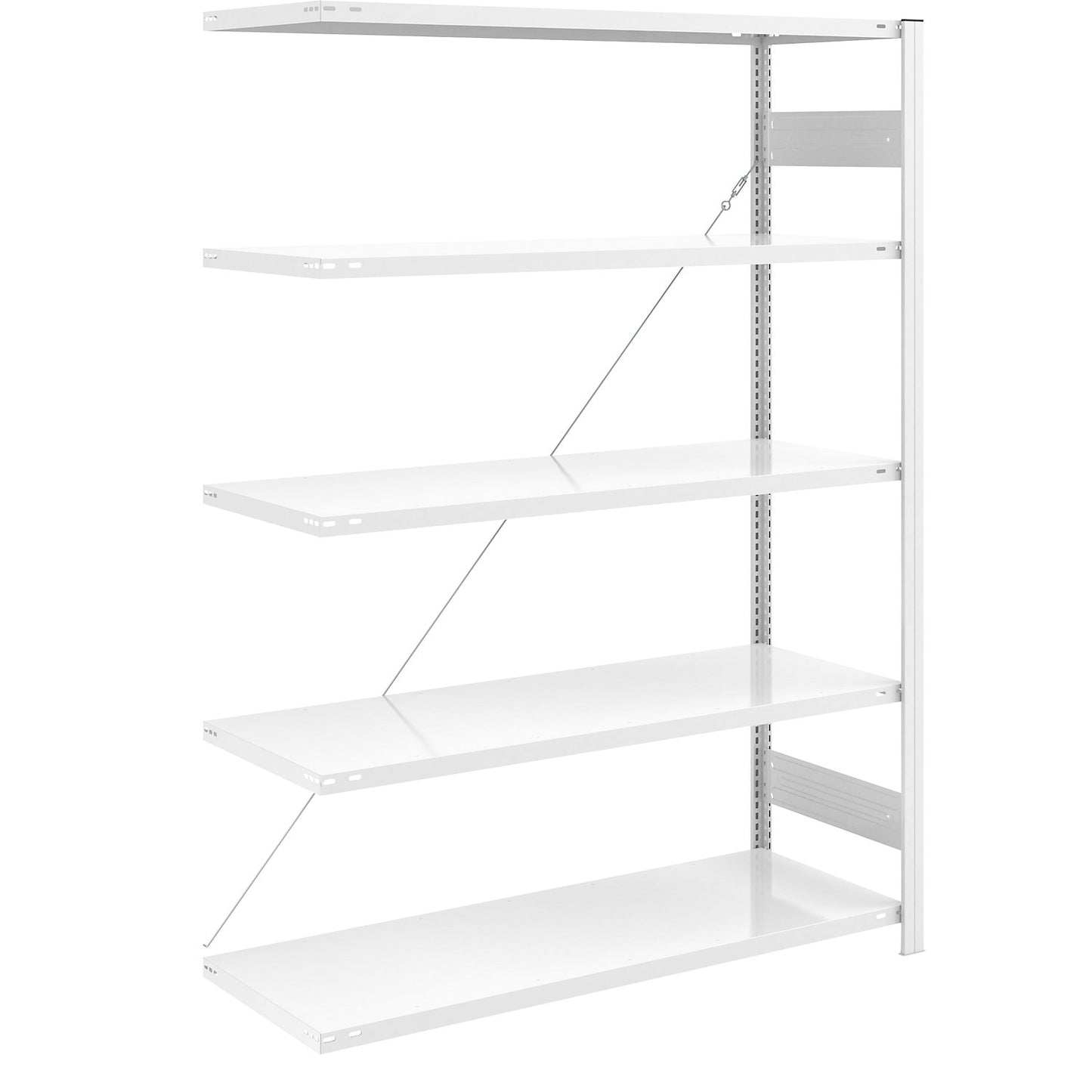 AntiBak® boltless shelving unit, anti-bacterial, shelf unit height 2000 mm, extension shelf unit, shelf width 1300 mm, shelf depth 600 mm.
