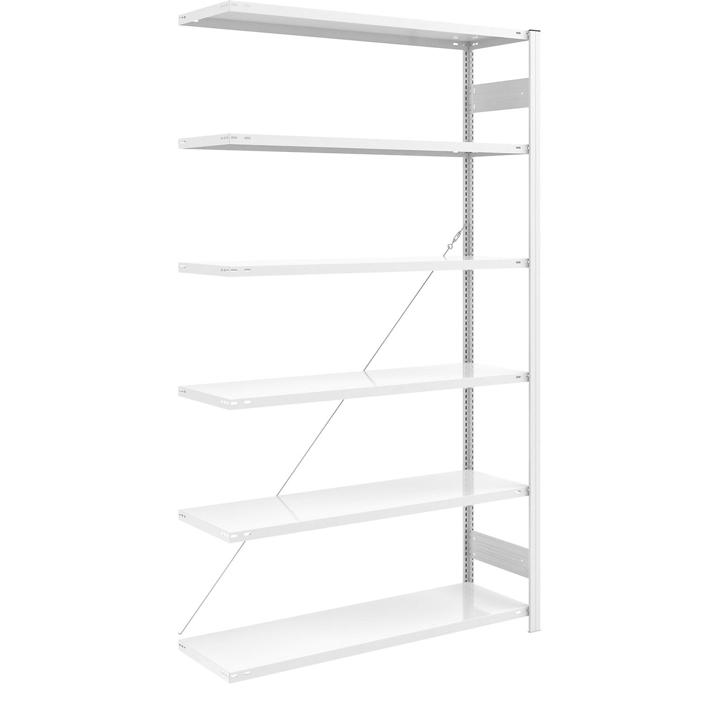 AntiBak® boltless shelving unit, anti-bacterial, shelf unit height 2500 mm, extension shelf unit, shelf width 1300 mm, shelf depth 500 mm.