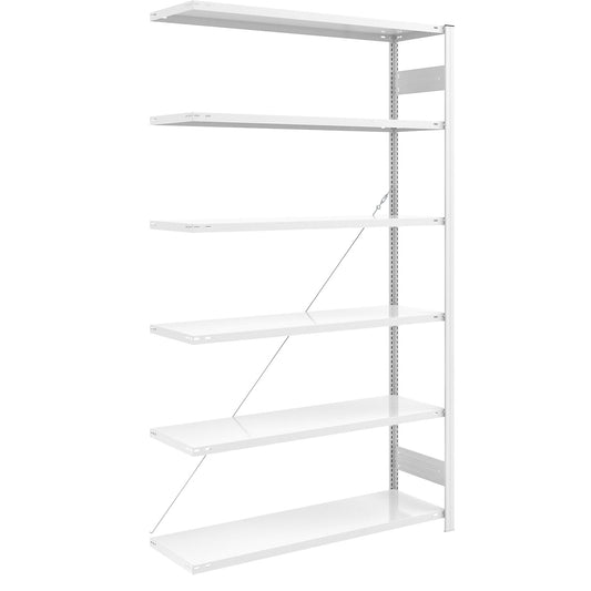 AntiBak® boltless shelving unit, anti-bacterial, shelf unit height 2500 mm, extension shelf unit, shelf width 1300 mm, shelf depth 500 mm.