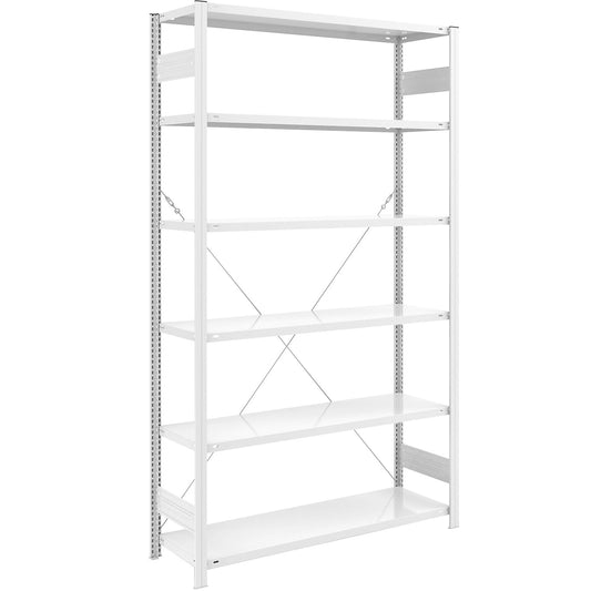 AntiBak® boltless shelving unit, anti-bacterial, shelf unit height 2500 mm, standard shelf unit, shelf width 1300 mm, shelf depth 500 mm.