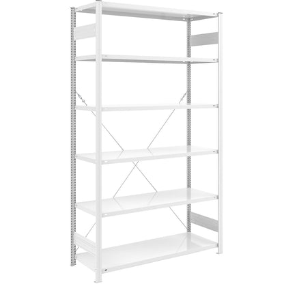 AntiBak® boltless shelving unit, anti-bacterial, shelf unit height 2500 mm, standard shelf unit, shelf width 1300 mm, shelf depth 600 mm.