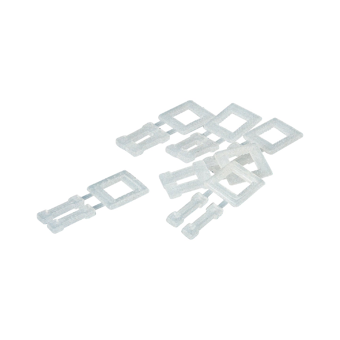 Buckle fasteners, plastic, for PP strapping, width 13 mm, pack of 5000.