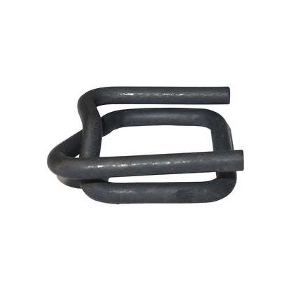 Fastening clips, phosphate coated, for composite strapping or reinforced PET strapping, width 19 mm, pack of 1000.