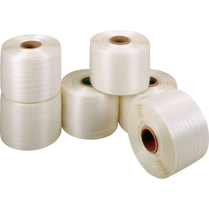 PET strapping, for baling presses, pack of 8, strap width 8 mm.