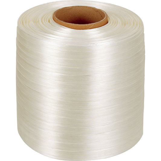 PET strapping, for baling presses, pack of 8, strap width 8 mm.