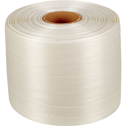 PET strapping, for baling presses, pack of 8, strap width 11.5 mm.
