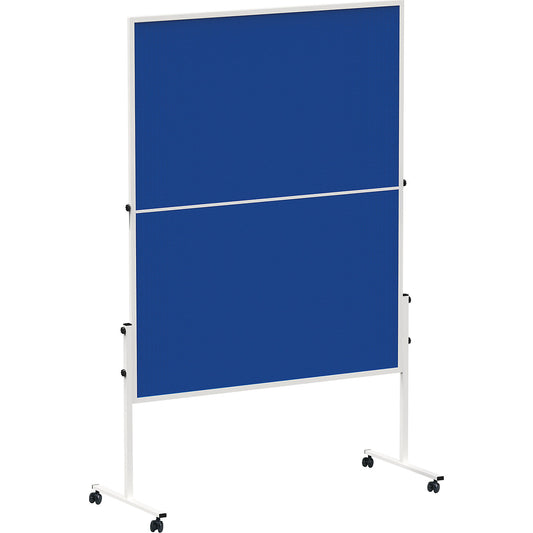 MAULsolid presentation board, mobile, folding, felt colour blue.