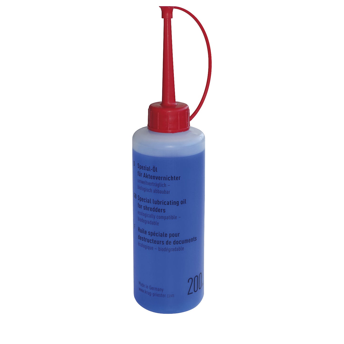 Oil for cutting rollers, pack of 10 x 200 ml, for particle cut shredders.