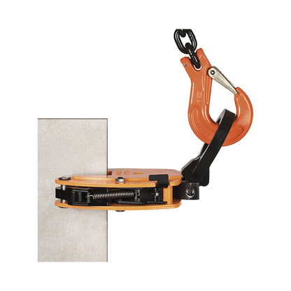 Carrier clamp, KL model, vertical use, gripping range 1 - 21 mm, max. load 600 kg.