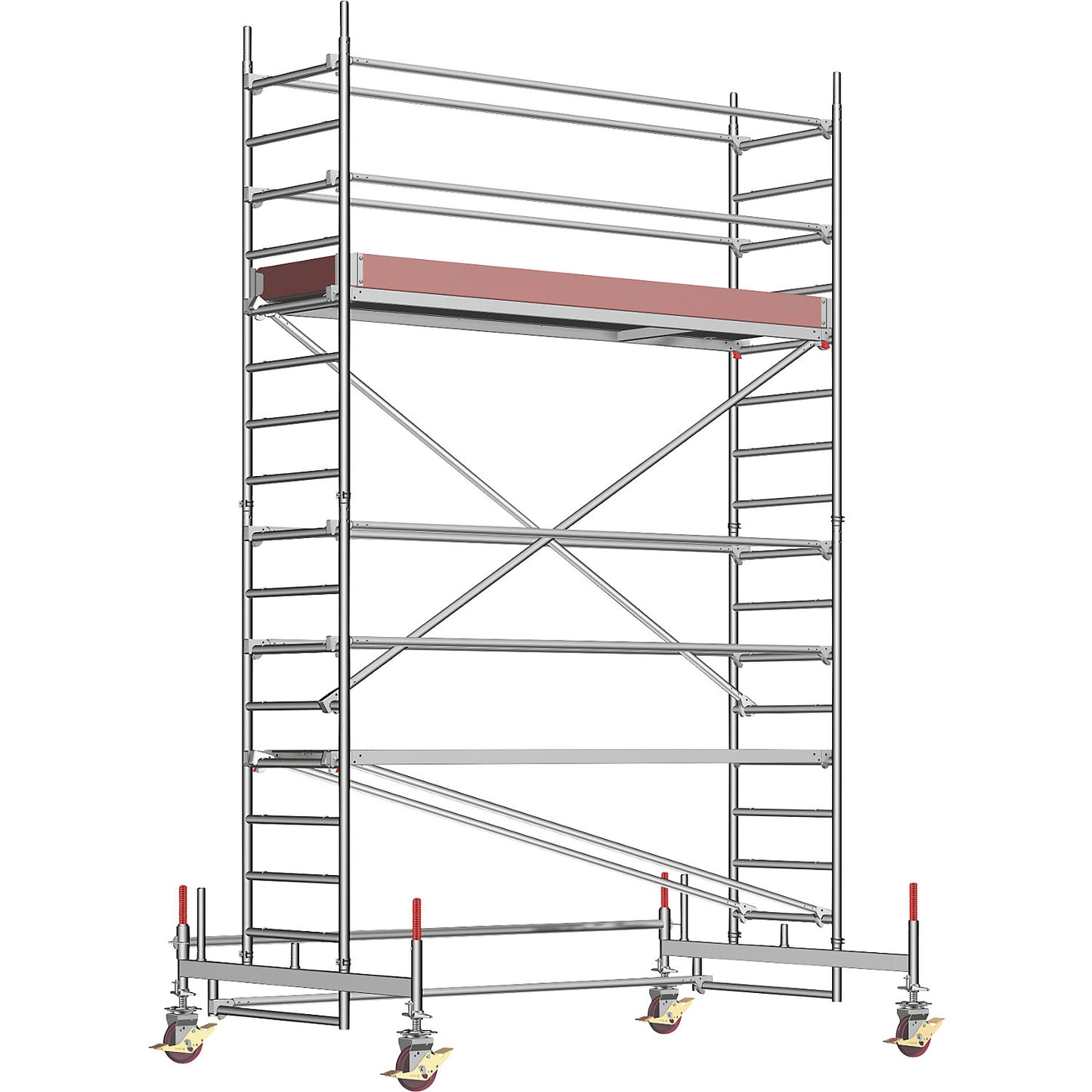 Universal mobile access tower, standard model, scaffolding height 4.58 m.