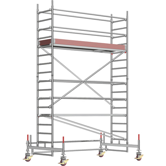 Universal mobile access tower, standard model, scaffolding height 4.58 m.