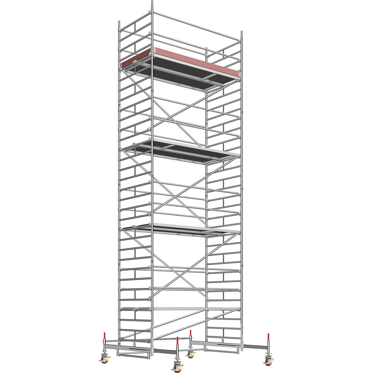 Universal mobile access tower, wide model, scaffolding height 8.61 m.