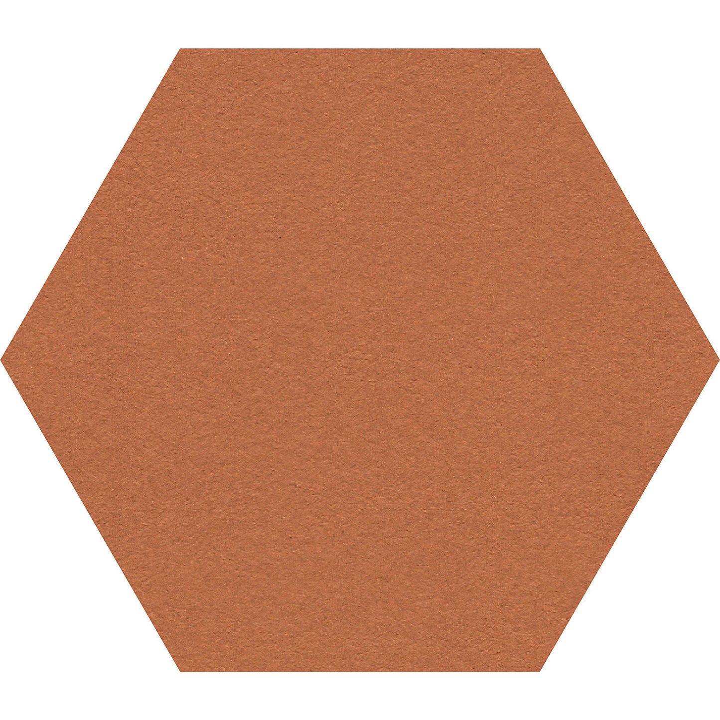 Hexagonal designer pin board, cork, WxH 600 x 600 mm, cognac.