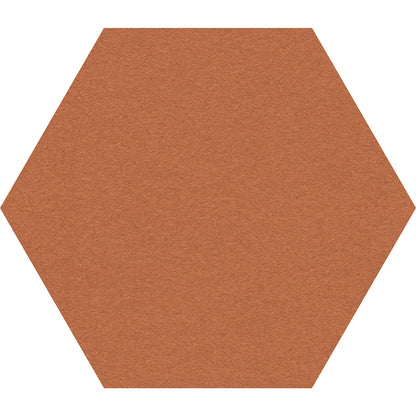 Hexagonal designer pin board, cork, WxH 600 x 600 mm, cognac.