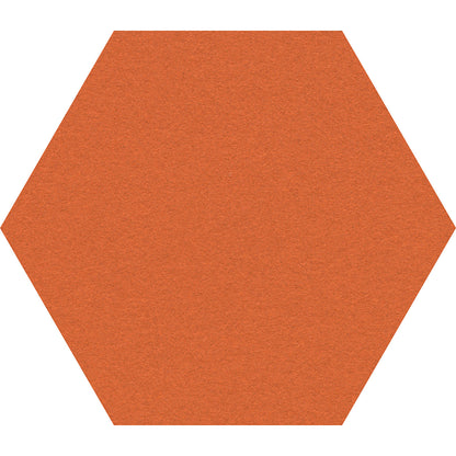 Hexagonal designer pin board, cork, WxH 600 x 600 mm, orange.