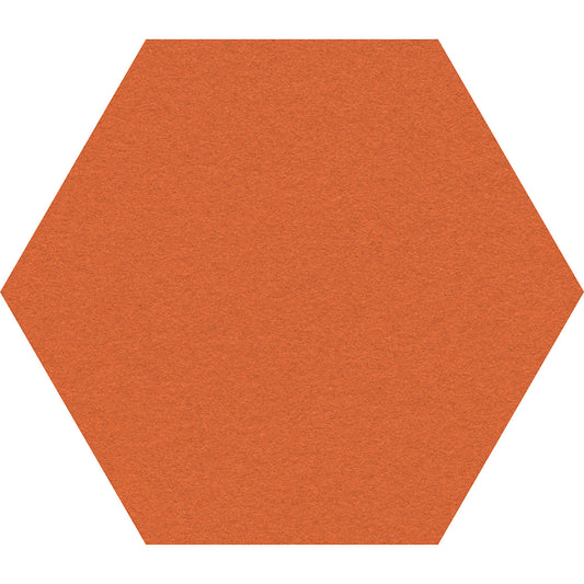 Hexagonal designer pin board, cork, WxH 600 x 600 mm, orange.