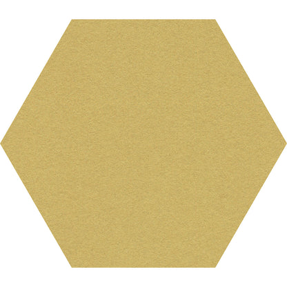 Hexagonal designer pin board, cork, WxH 600 x 600 mm, yellow.