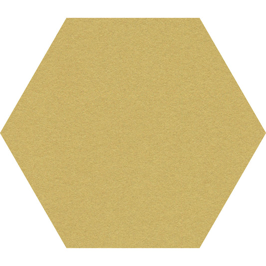 Hexagonal designer pin board, cork, WxH 600 x 600 mm, yellow.