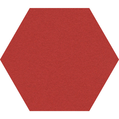 Hexagonal designer pin board, cork, WxH 600 x 600 mm, red.
