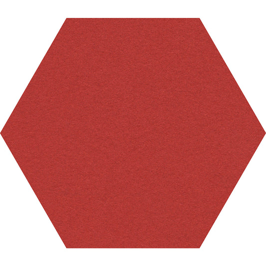 Hexagonal designer pin board, cork, WxH 600 x 600 mm, red.