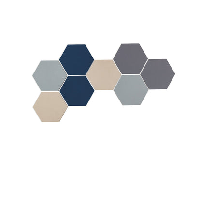 Hexagonal designer pin board, cork, WxH 600 x 600 mm, charcoal.