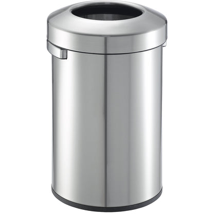 Stainless steel waste collector, open slot, made of brushed stainless steel, capacity 50 l, HxØ 597 x 370 mm.