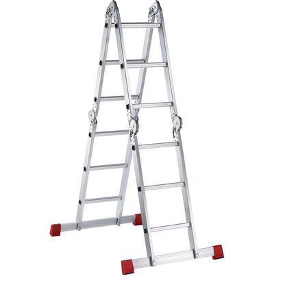 EASY hinged ladder, number of rungs 4 x 3, folding.
