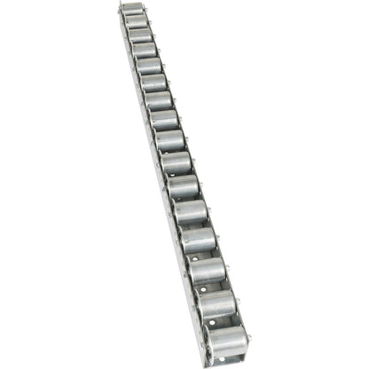 Roller track with flanged rollers, spacing 78 mm, Ø 50 mm, steel, length 1.2 m.
