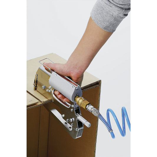 Plier stapler, for closed stapling, pneumatic for staples 10 - 16 mm.