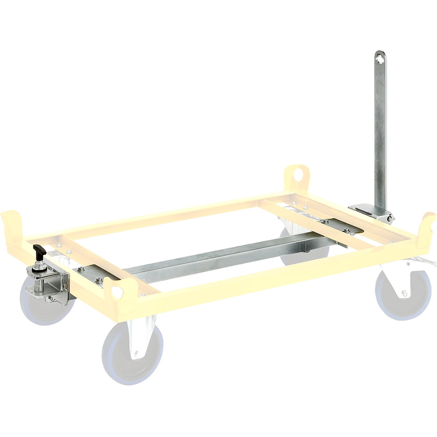 Clip-on coupling system, max. load 3000 kg, electrolytically zinc plated.