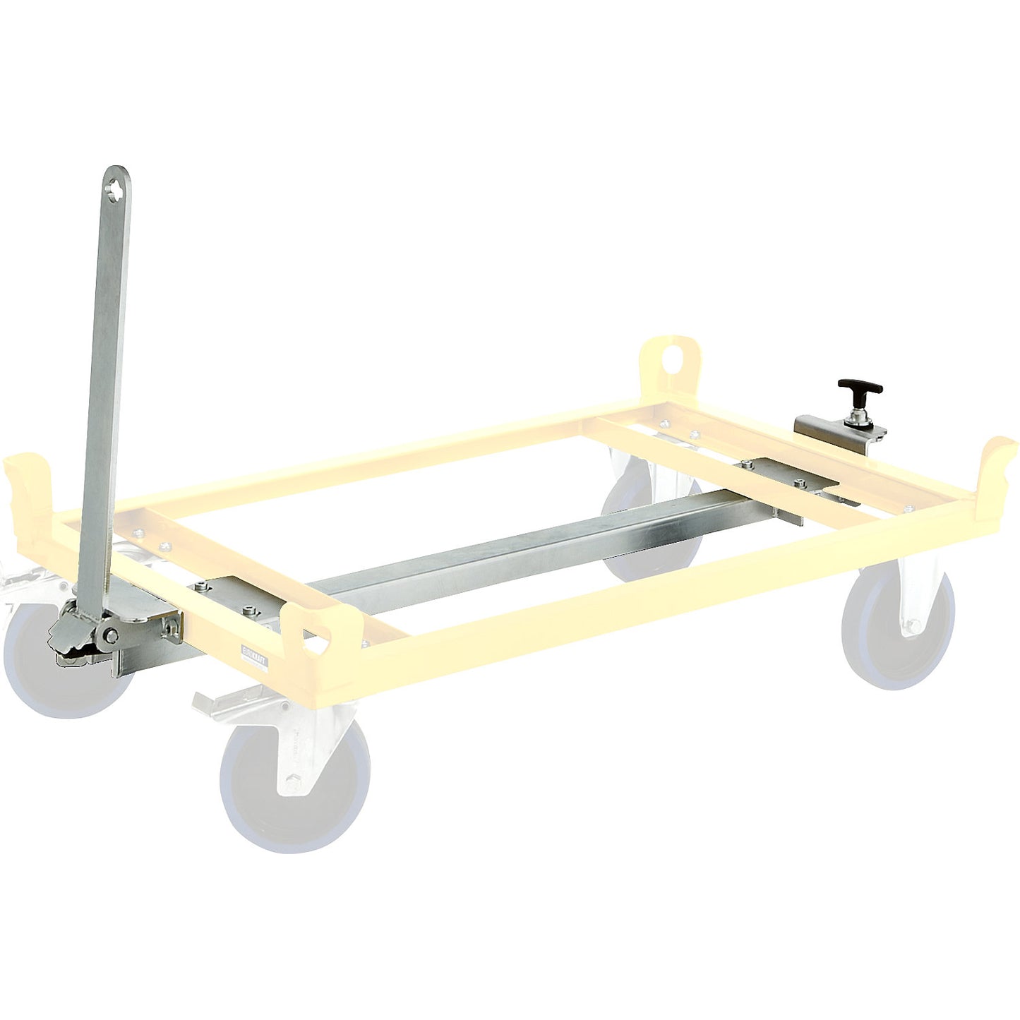 Clip-on coupling system, max. load 3000 kg, electrolytically zinc plated.