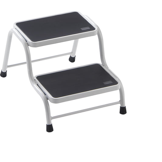 Tubular steel steps, max. load 150 kg, 2 steps.