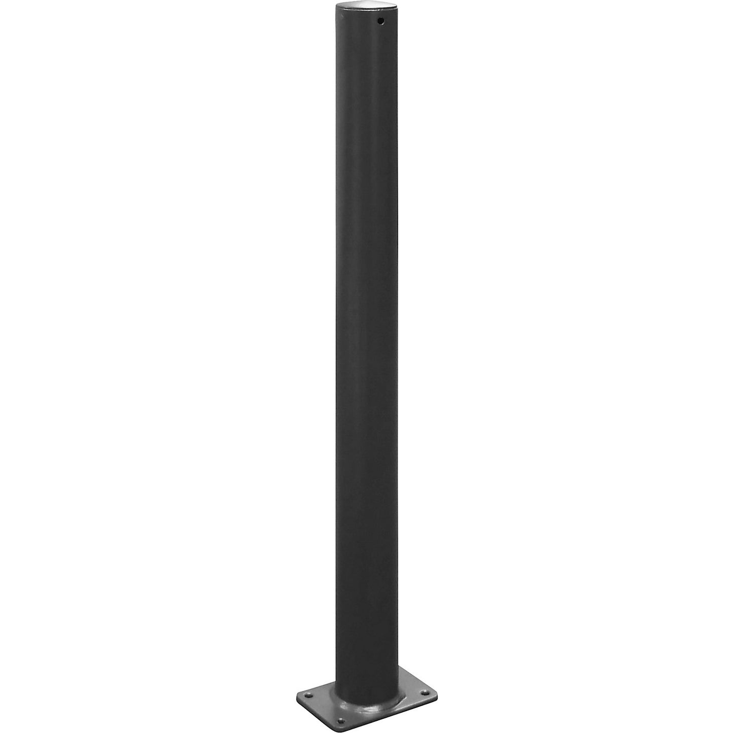 Barrier post, Ø 76 mm, iron mica, for bolting in place, without eyelet.