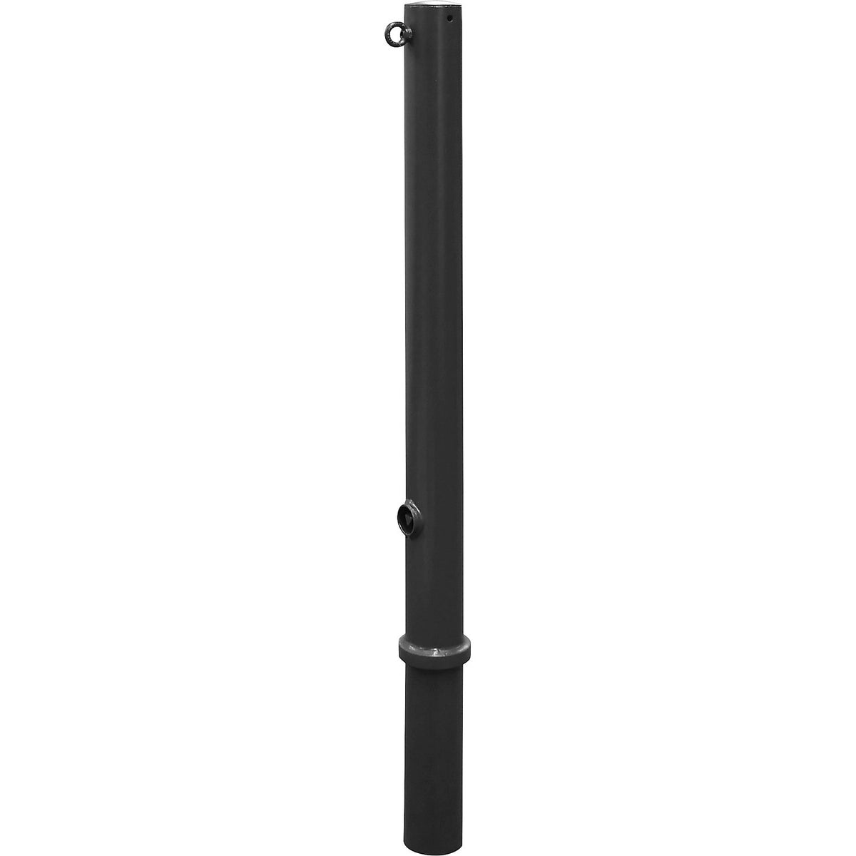 Barrier post, Ø 76 mm, iron mica, removable, with 1 eyelet.